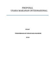 Dari masakan padang, sunda, jawa, dan lainnya. Proposal Paella Docx Proposal Usaha Makanan Internasional Pusat Pengembangan Wirausaha Mandiri 2018 Kata Pengantar Segala Puji Hanya Milik Allah Swt Course Hero