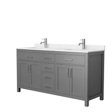 Trainor 37 single bathroom vanity set gracie oaks base finish: Beckett 66 Double Bathroom Vanity By Wyndham Collection Dark Gray Free Shipping Modern Bathroom