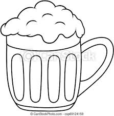 Download beer mug and use any clip art,coloring,png graphics in your website, document or presentation. Glass Of Beer Cartoon Vector Outline Illustration Coloring Book Glass Of Beer Cartoon Vector Outline Illustration Canstock
