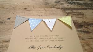 Handmade Bunting Wedding Invitations By Tikety Boo Design Made To Order With Love And Ca Wedding Stationery Design Wedding Stationery