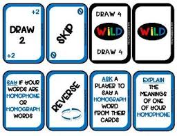 Vocab O Homophone And Homograph A Language Game In 2020 Vocab Card Games Homographs