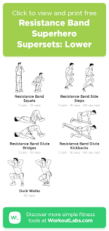 5 resistance band knee exercises for knee pain. Resistance Band Superhero Supersets Lower Workoutlabs Fit In 2020 Resistance Band Resistance Band Training Full Body Weight Workout