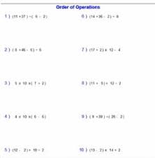 These can be used to introduce a new lesson, as review, as an assessment, a quiz, or even homework. Order Of Operations Worksheets And Online Exercises