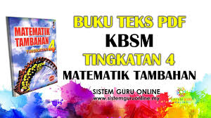 Habere dosya, resim ve video ekleme özelliği geçici olarak devre dışı bırakılmıştır. Buku Teks Pdf Kbsm Tingkatan 4 Matematik Tambahan Teks Math Pdf
