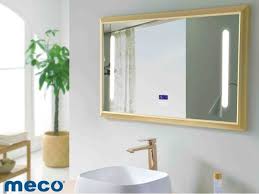 Oglinda Cu Iluminare Led Si Sistem Dezaburire 100x60cm Oglinzi Baie Cu Led Framed Bathroom Mirror Lighted Bathroom Mirror Bathroom Mirror