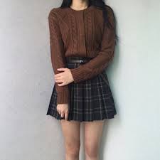 สเวตเตอร ส น ำตาลท ใส แล วด น าร กไม หยอก สไตล แฟช น เส อผ าแฟช น สไตล เส อผ า