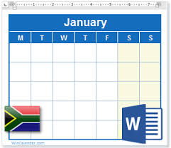 Popular upcoming holidays you may be interested in. 2021 Calendar With South Africa Holidays Ms Word Download