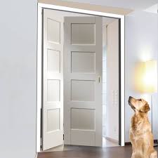 Freefold White Shaker 4 Panel Style Folding 2 Door Set Height 2090mm Width 1278mm French Doors Interior Interior Sliding Barn Doors Interior Design Programs