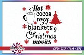 Nightmare before christmas ultra soft throw blanket flannel fleece all season light weight this is my christmas movie watching blanket red soft flannel fleece throw blanket for movie lovers. Hot Cocoa Cozy Blankets Christmas Movies Graphic By Ssflower Creative Fabrica