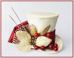 Christmas Mini Hat Mini Hat Fascinator Christmas Wedding Etsy Christmas Hair Accessories Christmas Minis Mad Hatter Hat