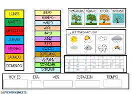 Colección de fabian de la garza. El Calendario Ficha Interactiva Y Descargable Puedes Hacer Los Ejercicios Online O Descargar La Como Hacer Calendarios Calendario Para Ninos Tiempo Preescolar