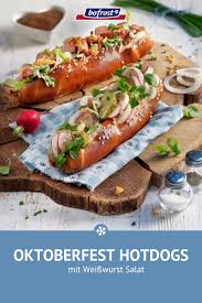 Hotdogs Mit Weisswurstsalat Bofrost Rezepte Rezept Rezepte Einfach Lecker Weisswurstsalat