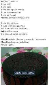Cara menyediakannya juga ada berbagai. Kek Milo Kukus Cikteratainour79
