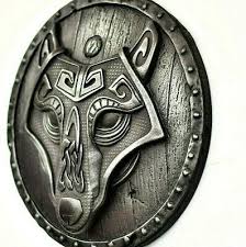 Find the perfect celtic home furnishings and accessories on zazzle today! Viking Wolf Fenrir On The Shield Iron Wall Hanging Norse Celtic Home Decor Ebay