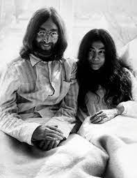 john lennon and yoko ono in their pjs at their bed in at the amsterdam hilton march 25 1969 yoko ono john lennon and yoko john lennon