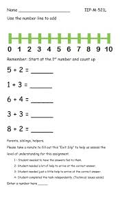number line addition interactive worksheet