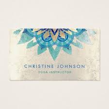 Teal Blue Lotus Flower Design Yoga Instructor Business Card Blue Lotus Flower Blue Lotus Lotus Flower Design