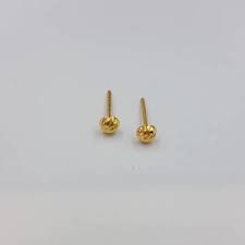 Model anting panjang emas putih berlian terbaru anting korea. Anting Emas Asli Kadar 700 Model Bola Tusuk Simple Shopee Indonesia