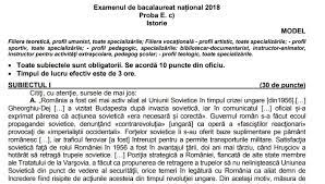 Check spelling or type a new query. Edu Ro Subiecte Istorie Bacalaureat 2018 AbsolvenÅ£ii De Clasa A Xii Dau Examen La MatematicÄƒ Sau Istorie