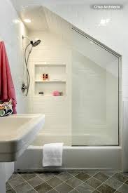 This is a great hack for adding height to an attic room. Bathroom Ideas Shower Curtain Or Shower Doors American Cabinet Flooring Inc Attic Bathroom Ideas Attic Bathroom Small Attic Bathroom