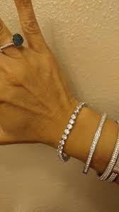 Free delivery and returns on ebay plus items for plus members. 16 Carat Crystal Cz Platinum Plated Tennis Bracelet Size 7 5 Unbranded Tennis Diamond Necklace Designs Tennis Bracelet Diamond Diamond