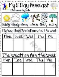 Weather Chart For Introducing Teaching Prediction