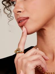 Natasha Gold Metal Band Rings