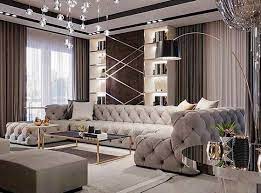 Edge trim and fine artisan details. Luxury Modern Grey Living Room Decor Living Room Decor Gray Living Room Design Modern Luxury Living Room