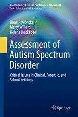 Autism speaks is dedicated to promoting solutions, across the spectrum and throughout the life span, for the needs of individuals with autism and families Assessment Of Autism Spectrum Disorder Critical Issues In Clinical Forensic And School Settings Anna P Kroncke Springer