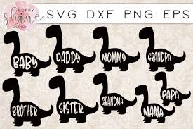 Download Dinosaur Family Bundle Of 9 Svg Png Eps Dxf Cutting Files By Poppy Shine Design Thehungryjpeg Com