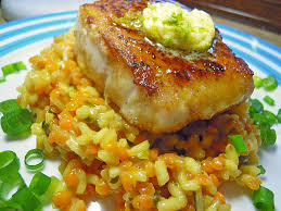 Fischfilet Mit Limettenbutter Und Linsen Risotto Ein Tolles Rezept Aus Der Kategorie Braten Bewertungen 60 Durchschni Fischfilet Fischfilet Rezepte Rezepte
