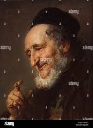 Ludwig Knaus' portrait of Jacob Stern, painted in 1877, captures the figure  of Stern with remarkable realism. Knaus' skillful use of light and shadow  enhances the psychological depth of the subject Stock