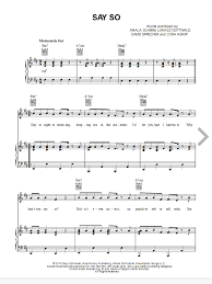 Doja Cat Say So Piano Sheet Music Digital Download D Major Sheet Music Digital Sheet Music Piano Sheet Music