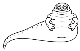 How To Draw Jabba The Hutt From Star Wars How To Draw Cartoons In 2020 Jabba The Hut Coloring Pages Star Wars Colors