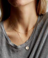 Dainty Layered Necklace Set Of 2 Short And Long Layering Etsy In 2020 Diamond Cross Necklaces Dainty Gold Necklace Minimalist Necklace
