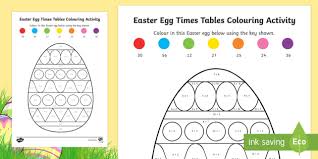 Math may be complicated for some children. Easter Themed Worksheet Multiplication Colour By Number