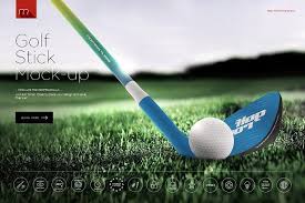 Golf Stick Mock Up Golf Stick Mockup Mocking