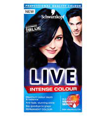 Schwarzkopf Live Intense Colour 090 Cosmic Blue Hair Dye Dyed Hair Blue Schwarzkopf Live Colour Blue Black Hair Dye