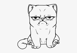 Download and print amazing catdog coloring pages for free. Drawn Grumpy Cat Dog Pencil And In Color Stuning Coloring Coloring Book Page Cat Transparent Png Image Transparent Png Free Download On Seekpng