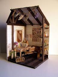 Hand Made Miniature Scene 1 12 Scale Herbarium Chambres Miniatures Mobilier En Miniature Et Maison Miniature