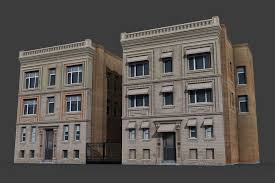 City Buildings Pack 3d Model Low Poly Max Obj Mtl Fbx Tga 12 City Buildings Building Downtown