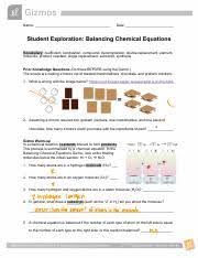 Balance and classify five types of chemical reactions: Balancingchemequationsse Pdf Student Exploration Balancing Chemical Equations Vocabulary U200b U200b Coefficient Combustion Compound Decomposition Double Course Hero