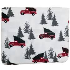 Many 100% cotton bed sheets can feel cheap, scratchy and uncomfortable, because of a very low thread count. Bee Willow Red Pickup Truck Trees Full Flannel Sheet Set Bed Sheets Walmart Com Walmart Com