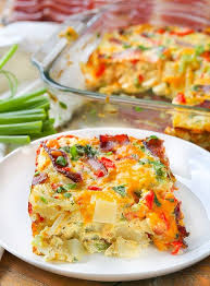 Cheesy Bacon Potato And Egg Casserole Recipe Healthy Holiday Breakfast Cheesy Bacon Egg Brunch Recipes