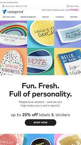 Enter applicable code at checkout at gotprint.com to receive free economy shipping on business cards. What S Your Sticker Style Vistaprint Email Archive