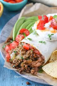 This Easy Burrito Recipe Is Made With Ground Beef Taco Seasoning And Tortillas Add As Many Or As Little With Images Beef Burrito Recipe Ground Beef Pork Carnitas Recipe