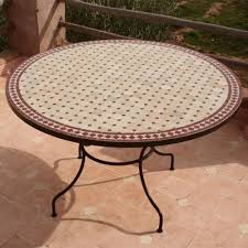 Achetez en toute confiance et sécurité sur ebay! Table Mosaique Zellige Ronde Pied Fer Forge Table Jardin Marocaine Meubleethnic