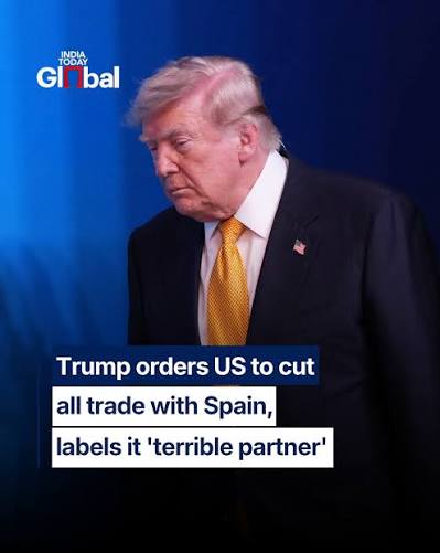 Donald Trump has ordered the US to cut all trade with Spain, calling the NATO ally a 'terrible partner' and a 'wasted cause'. He criticised Madrid over defence spending and its refusal