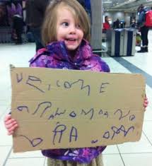 12 of the most embarrassing welcome home signs of all time. Funniest Welcome Home Signs Seen At Airports Around The World 7news