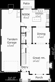 With monster house plans, you can customize your search process to your needs. Narrow Lot House Plans Traditional Tandem Garage 3 Bedroom Bonus